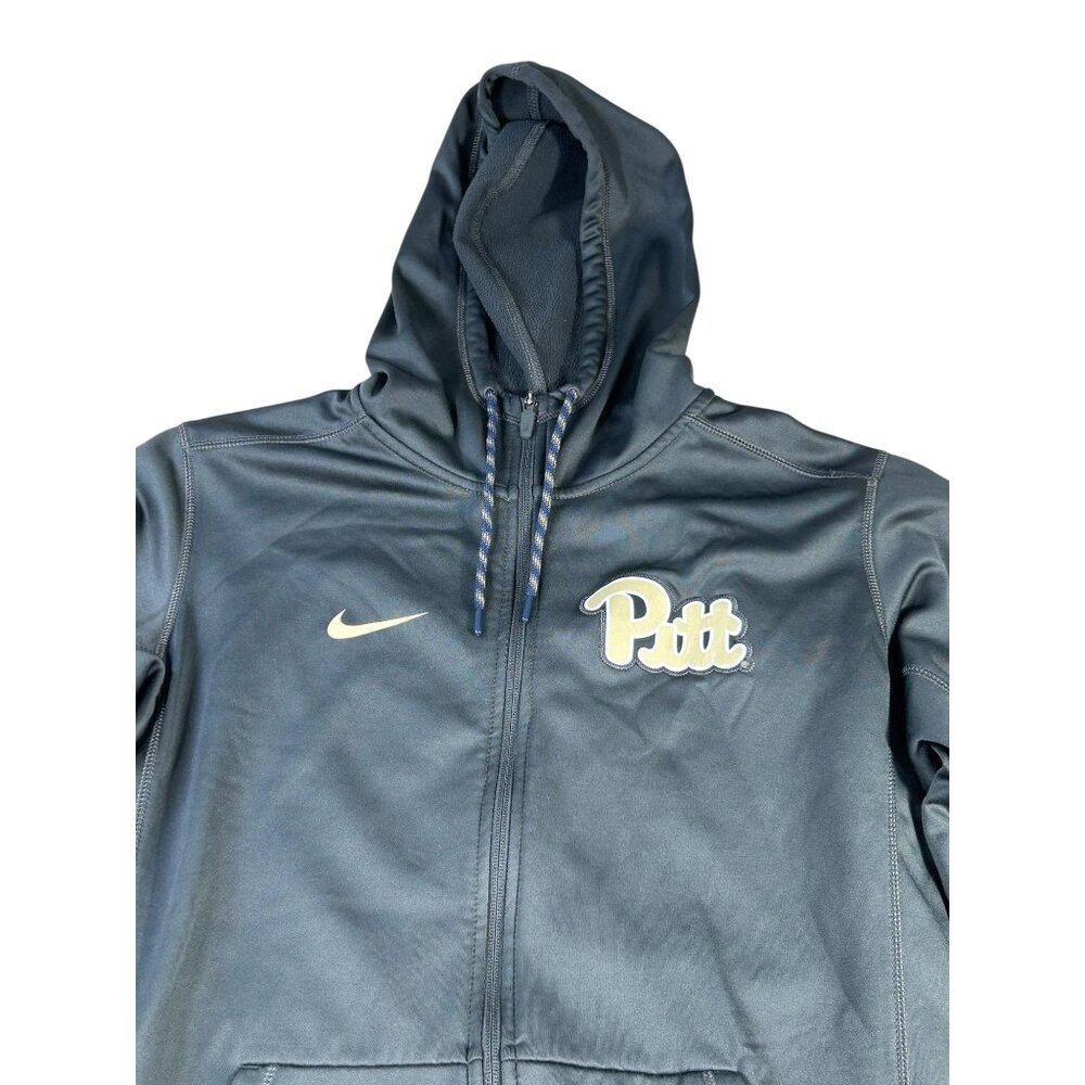 Nike Pitt Pittsburgh Panthers Therma-Fit Full Zip Hoodie Gray Sz M Football